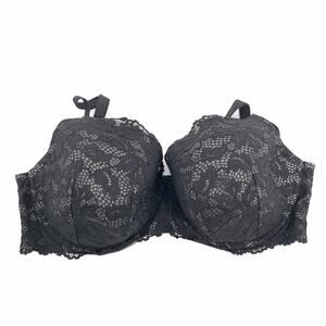 Torrid Curve Lace Push Up T-Shirt Bra Size 44DDD Womens Sexy Plus Black Curvy